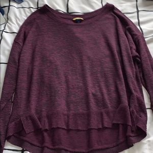 Prince & Fox Purple Sweater Ribbed Edges